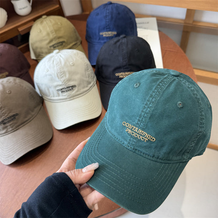 Men's Casual Embroidered Cotton Cap Bowlift