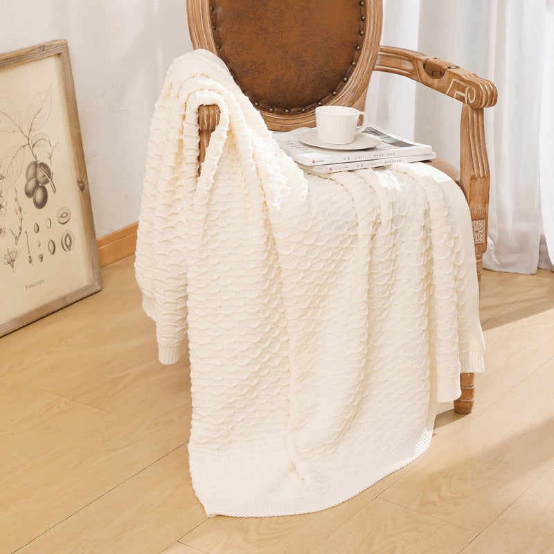 Textured Knit Throw Blanket