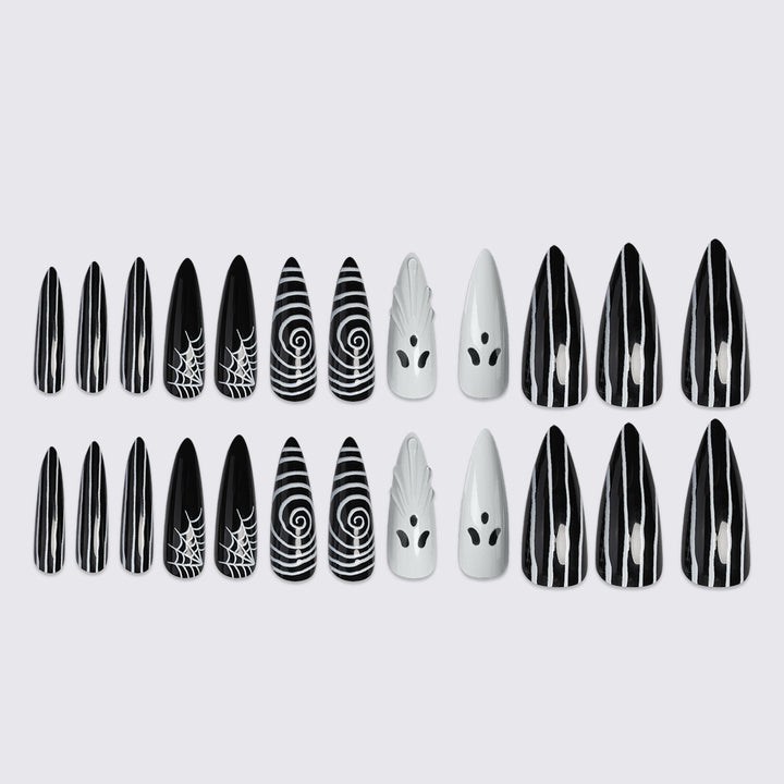 Creative nail art set with spooky designs Bowlift
