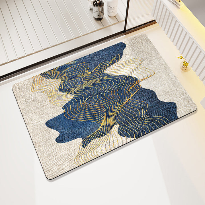 Floral Print Bath Mat Bowlift