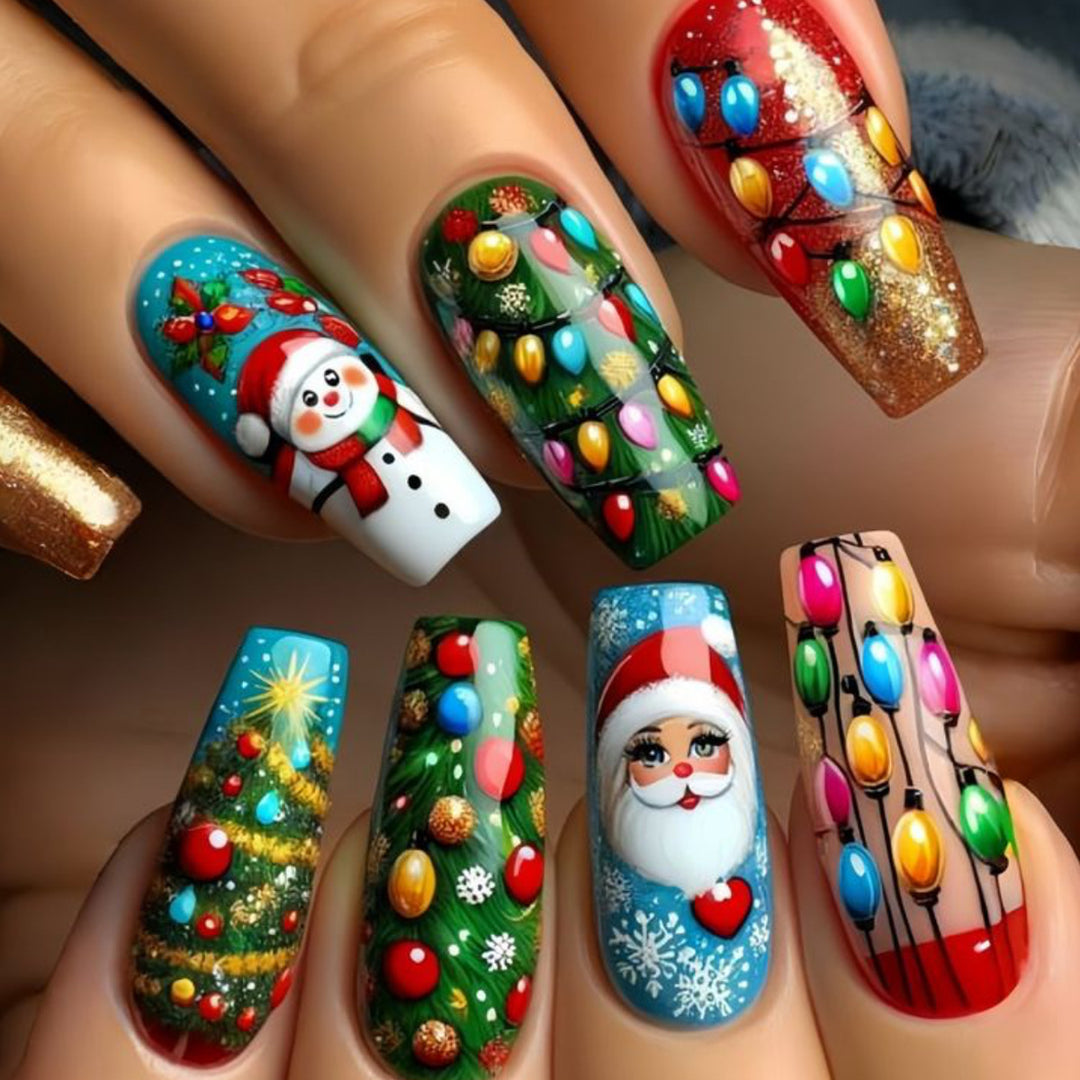 Holiday-Themed 3D Nail Art Extensions Bowlift