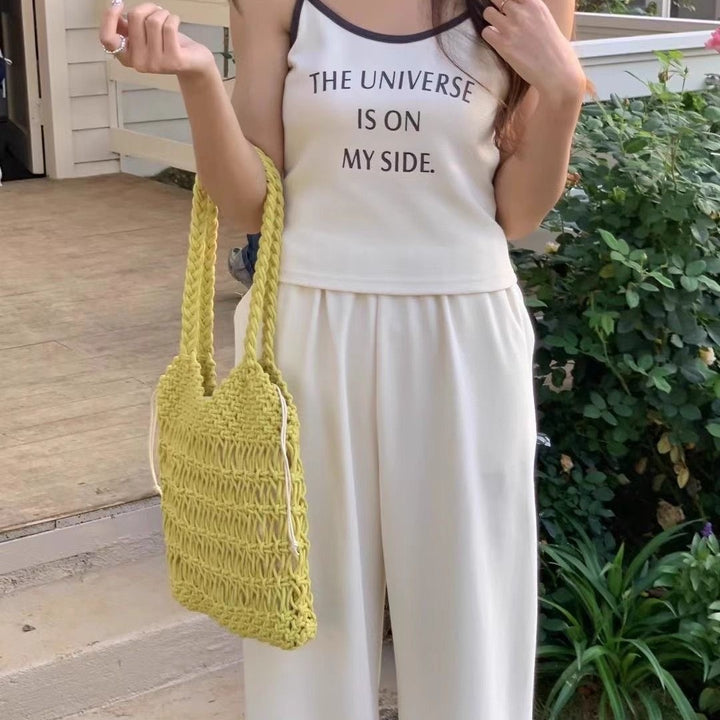 Hand-knotted shopping and beach bag Bowlift