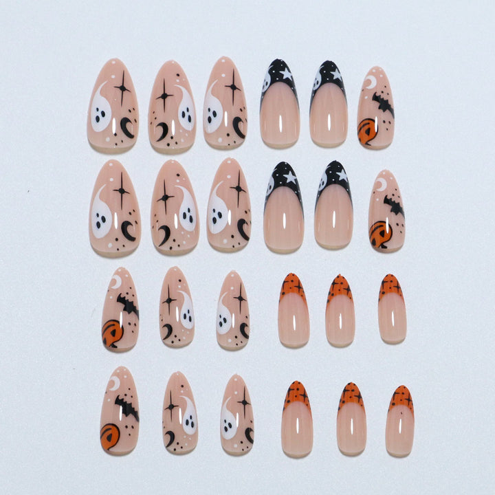 Artistic Halloween-Themed Press-On Nail Set Bowlift 1789805113