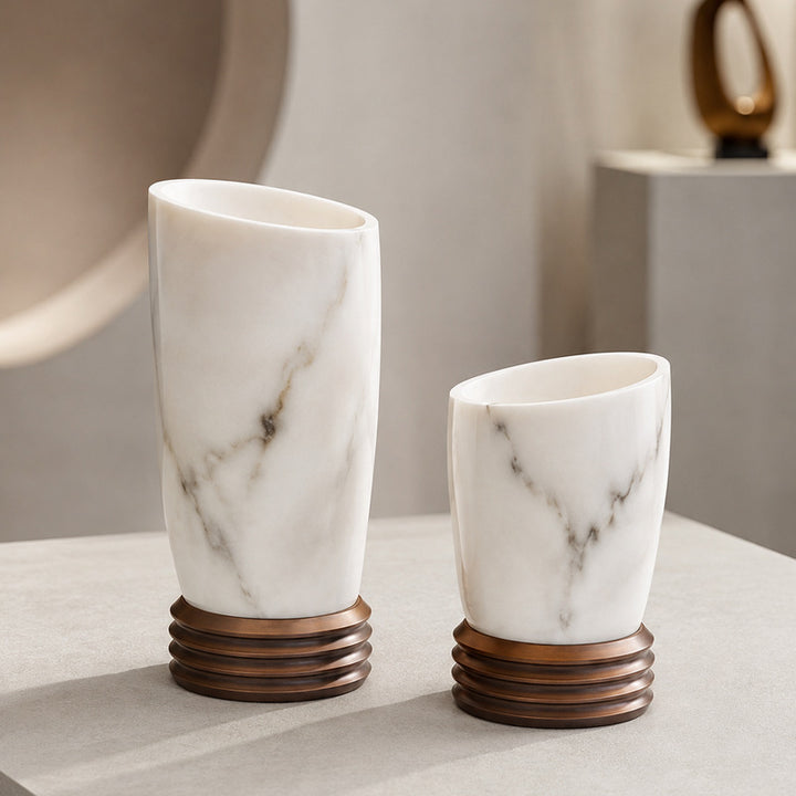 Elegant Marble Candle Holders