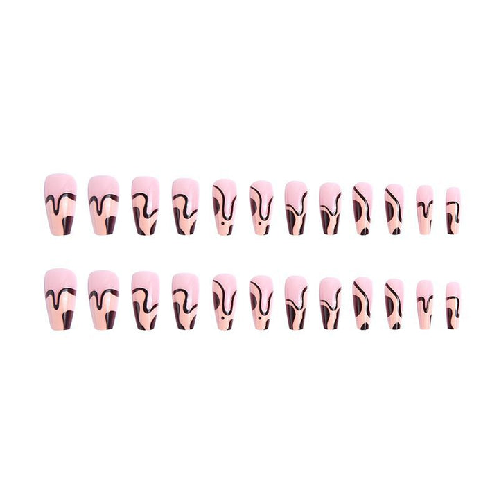 Artificial nails with creative wave pattern Bowlift