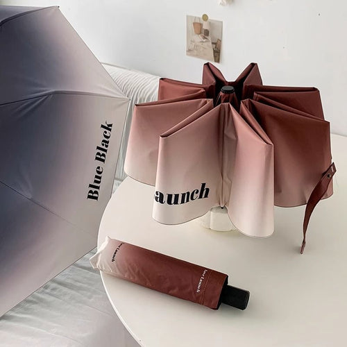 Women's Automatic Umbrella with Elegant Gradient Bowlift
