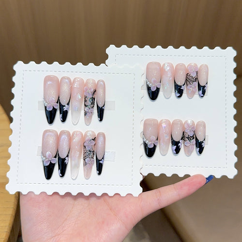 Artificial Nails In Elegant Floral Design Bowlift