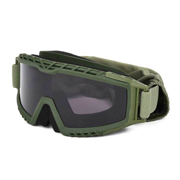 Tactical Ballistic Goggles with Anti-Fog Dual-Layer Lens and Adjustable Elastic Strap Bowlift