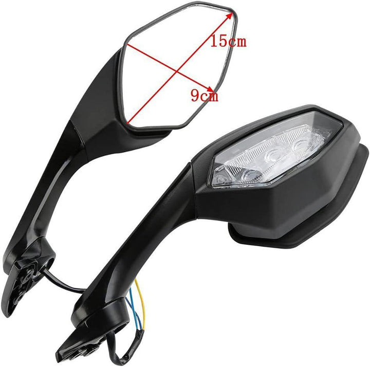 Adjustable LED Motorcycle Rearview Mirror Bowlift