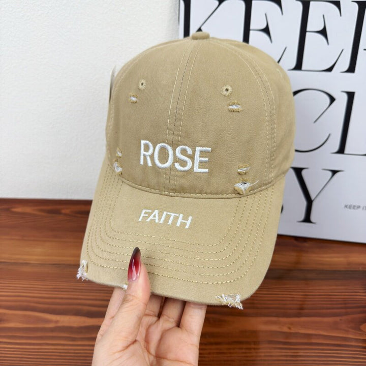 Women's Distressed Graphic Adjustable Cap Bowlift