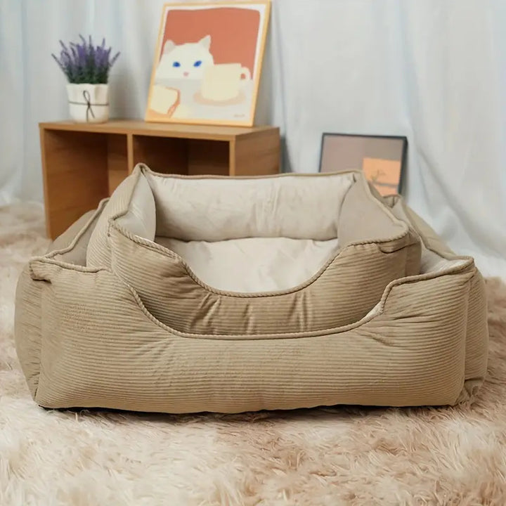 Corduroy Orthopedic  Lounge  Dog Bed