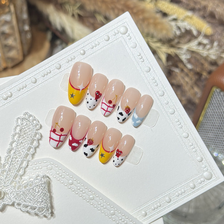 Creative Hand-Painted Nail Design Set