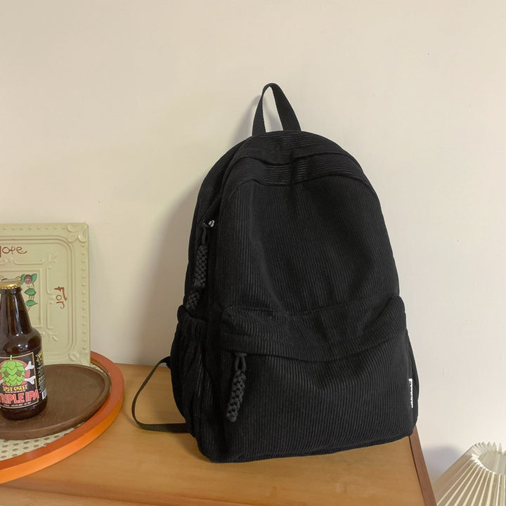 Textured Corduroy Backpack Bowlift