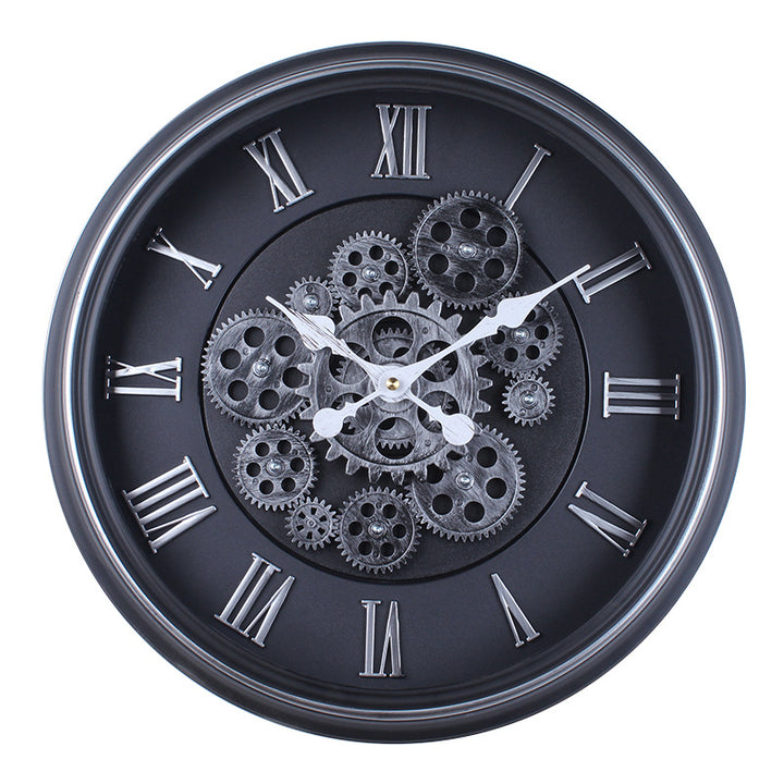 Wall clock with modern mechanical design Bowlift