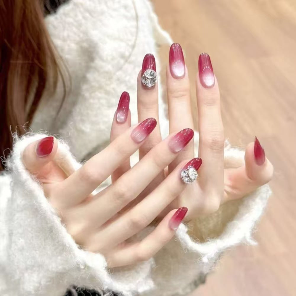 Crystal Embellished Press-On Nails Bowlift