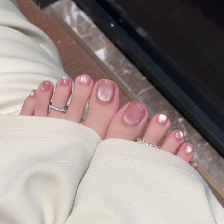 Elegant Press-On Toe Nail Art Bowlift
