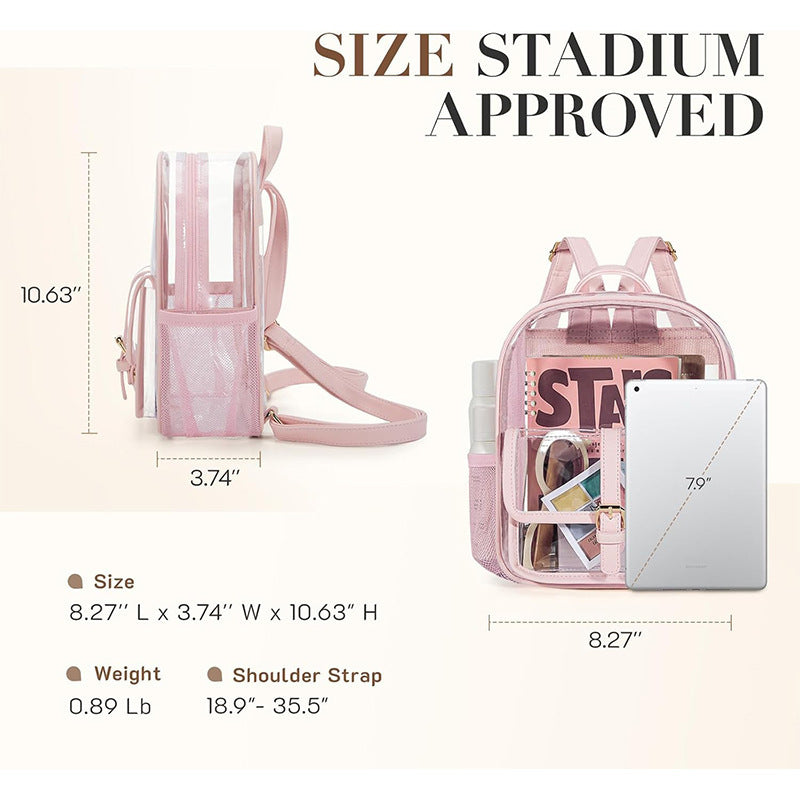 Transparent Backpack Bag with Organized Interior Bowlift