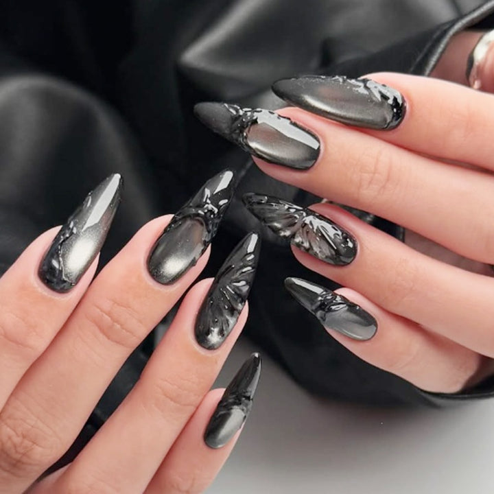 Creative artificial nail set with elegant design and different shapes Bowlift