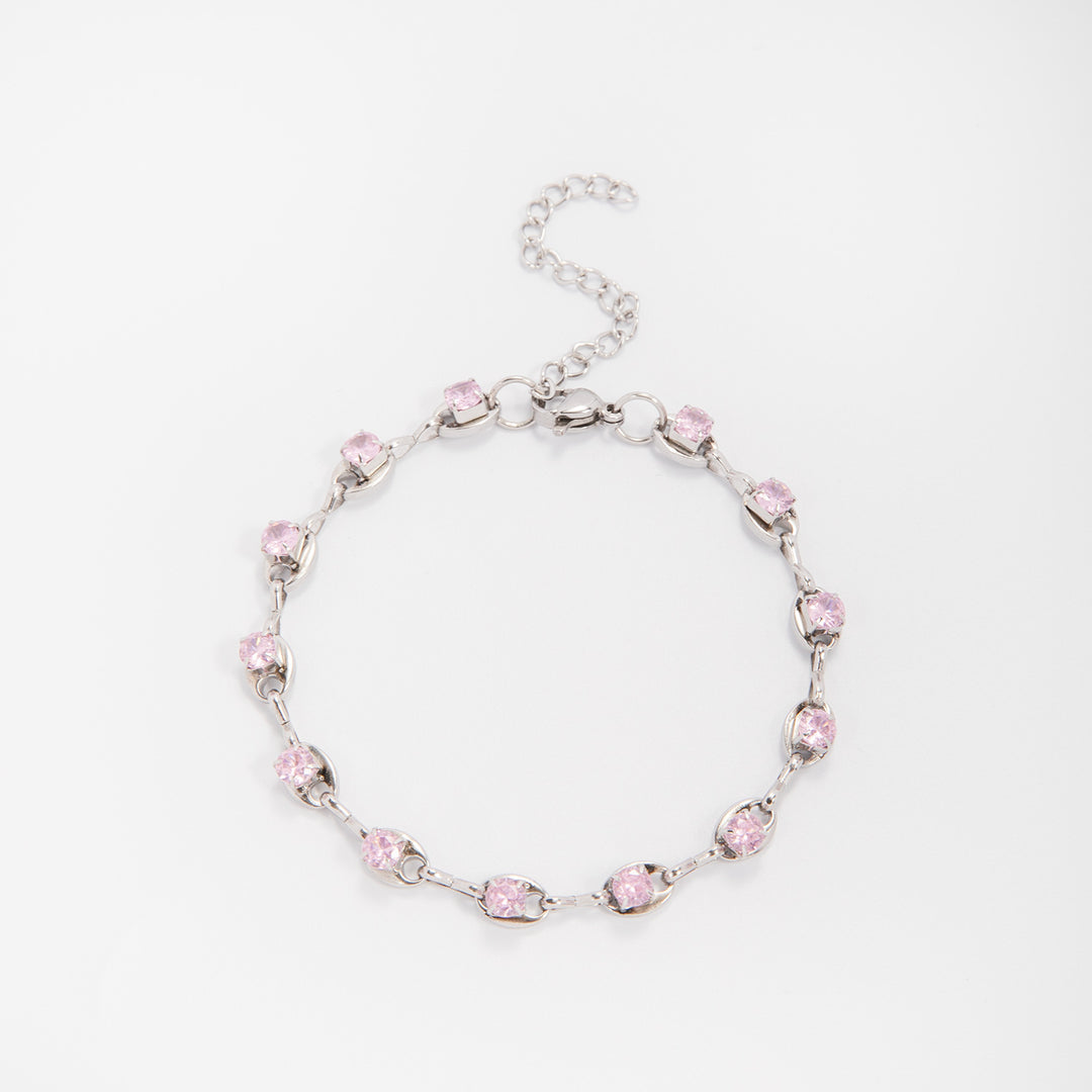 Elegant Gemstone Accent Link Bracelet Bowlift