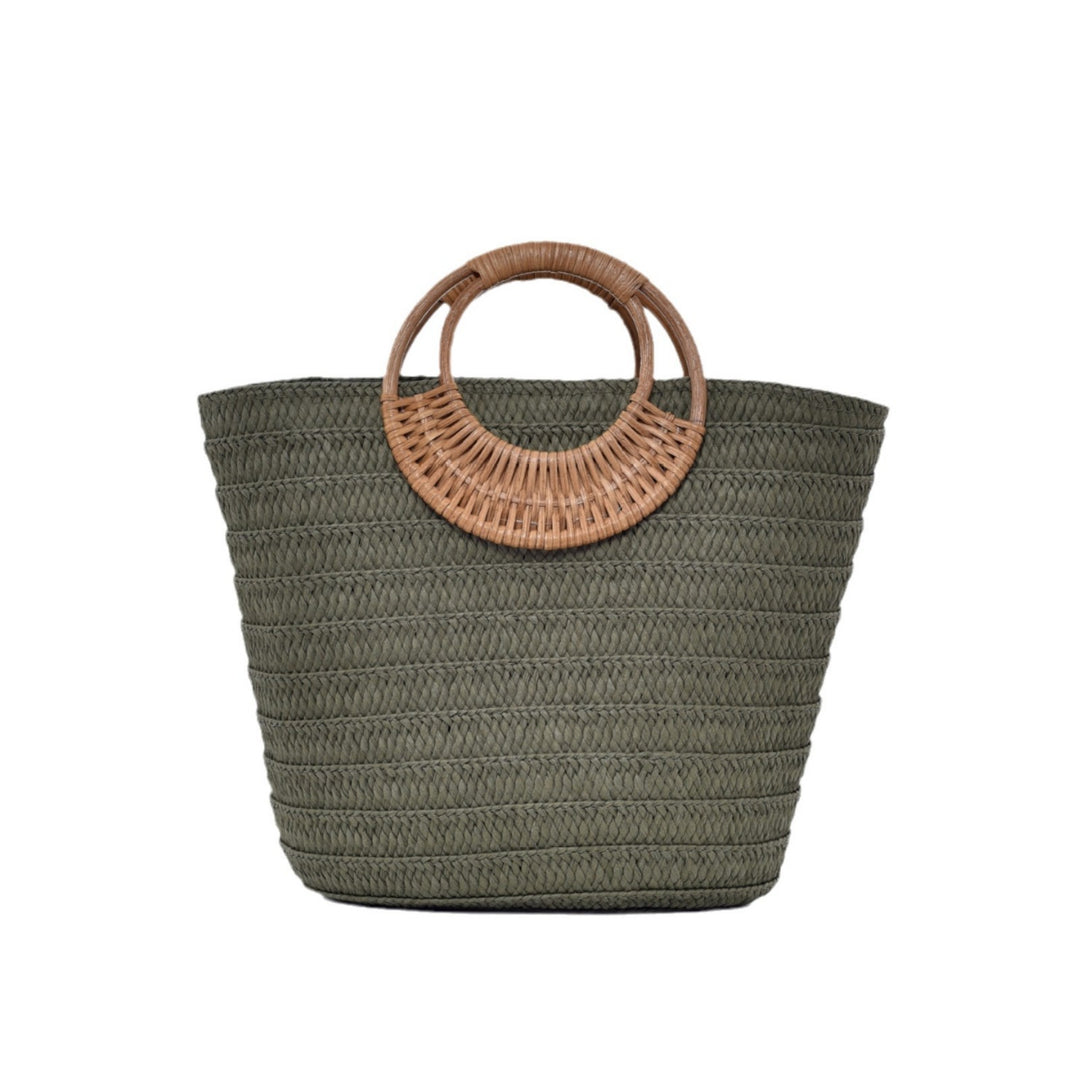 Handbag with Braided Handle Bowlift