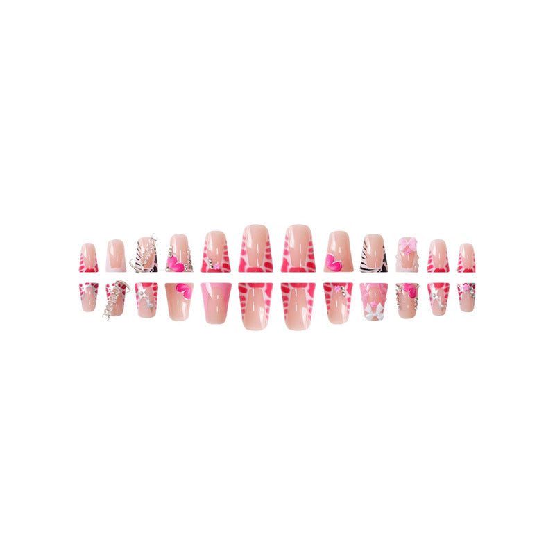 Floral Design Press-On Nail Set Bowlift