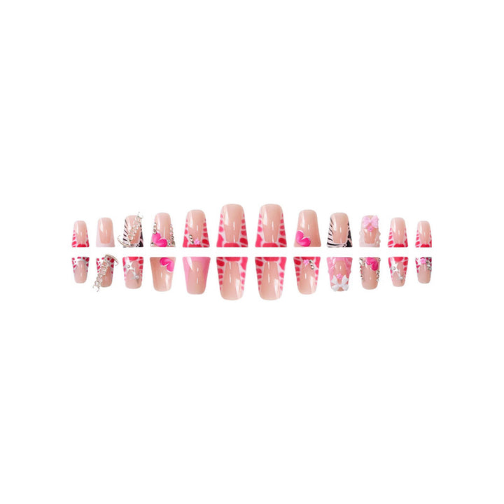 Floral Design Press-On Nail Set Bowlift