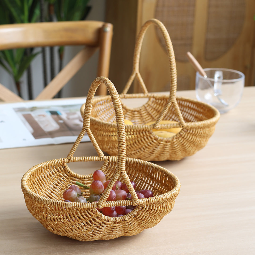 Handwoven Decorative Carrying Basket Bowlift