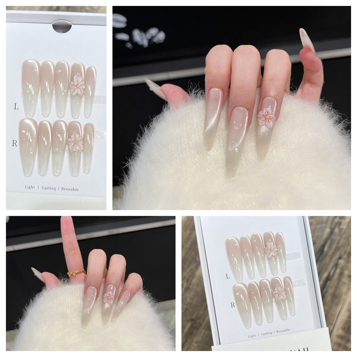 Elegant Decorative Press-On Nail Art Set