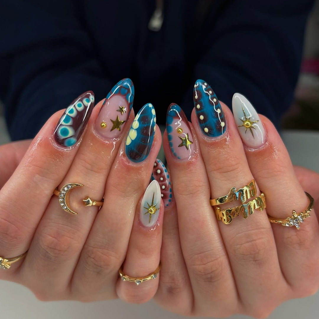 Handcrafted Artifical Nails with Unique Design Bowlift