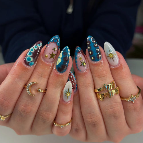 Handcrafted Artifical Nails with Unique Design Bowlift