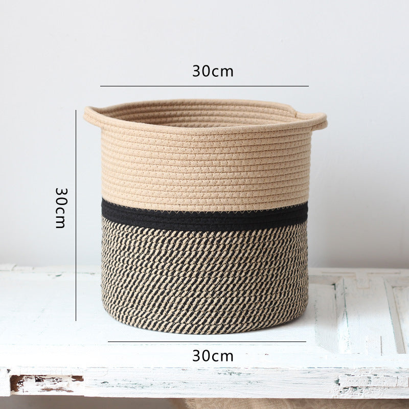 Handcrafted storage basket with handles Bowlift