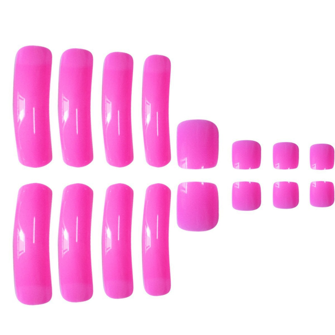 Long Glossy Press-On Nail Extensions Bowlift