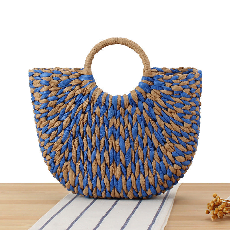 Handbag Made of Handmade Woven Material with Modern Design Bowlift