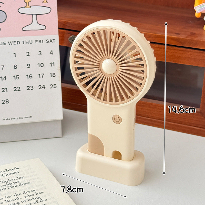 Unisex Portable Hand Fan with USB Charging Function and Ergonomic Handle Bowlift