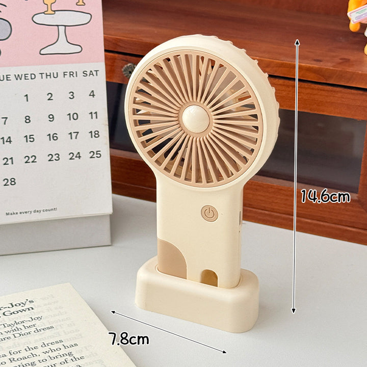 Unisex Portable Hand Fan with USB Charging Function and Ergonomic Handle Bowlift