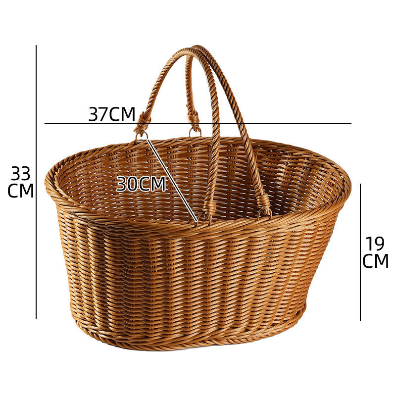 Unisex Handcrafted Basket with Sturdy Handles Bowlift