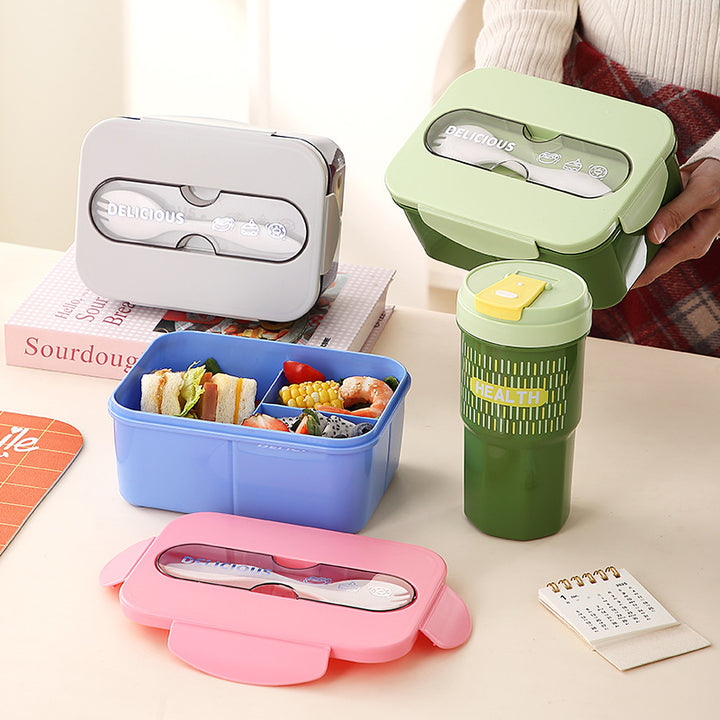 Multi-Compartment Food Storage Bento Box with Airtight Lid