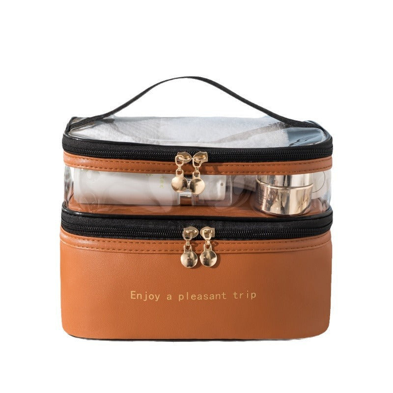 Dual-Layer Transparent Cosmetic Organizer Bowlift