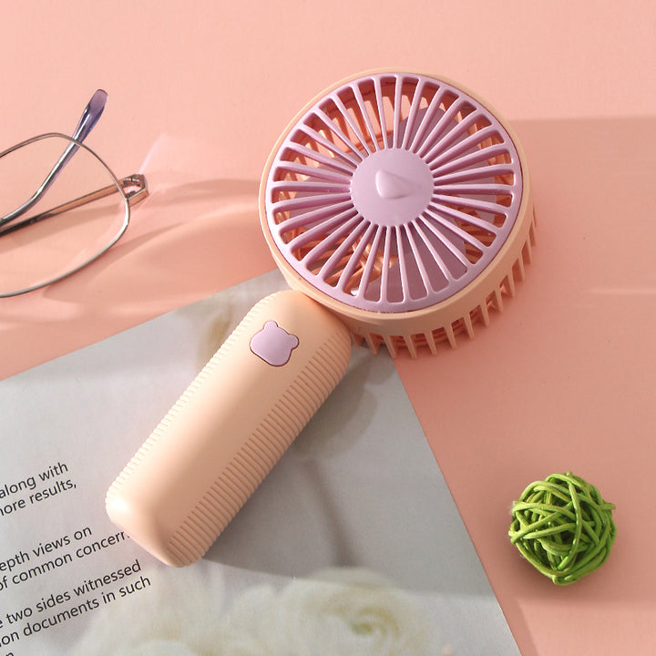 Unisex Portable Hand Fan with Ergonomic Handle and Innovative Design Bowlift