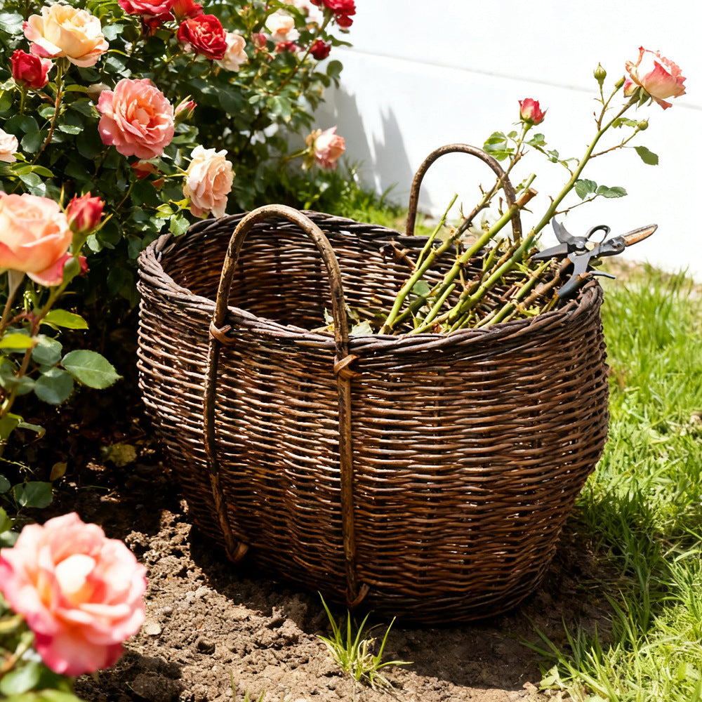 Rustic Handwoven Basket Bowlift