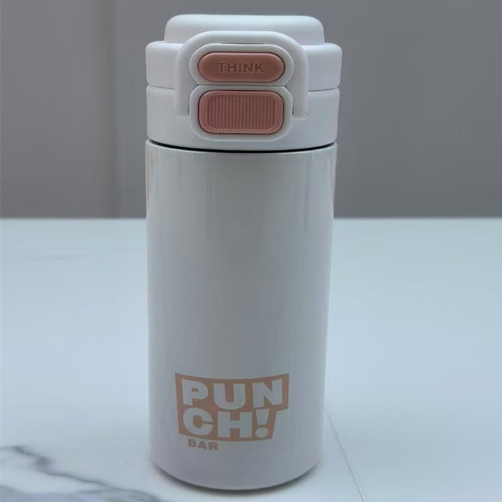 Women's modern insulating drinking bottle with innovative closure system Bowlift
