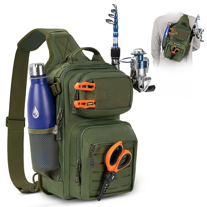 Tactical Fishing Gear Sling Bag Bowlift
