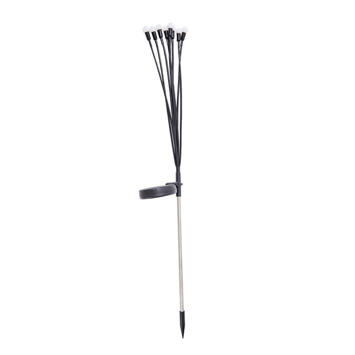 Solar LED Dandelion Garden Stake Lights With Flexible Multi-Head Stems And Integrated Solar Panel Bowlift