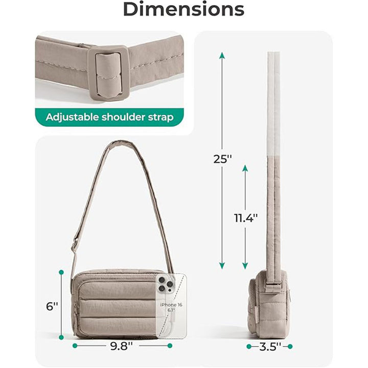 Fashionable crossbody bag with multiple compartments Bowlift