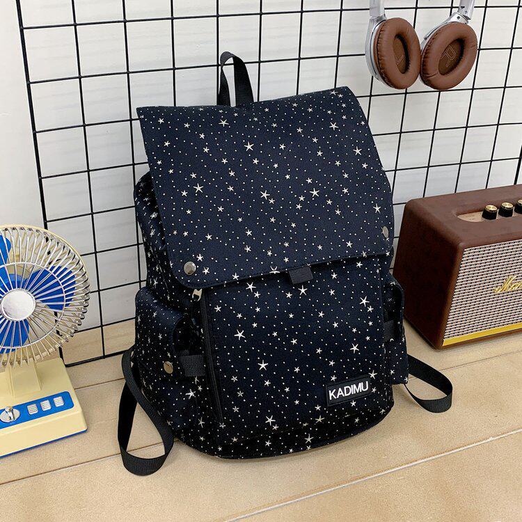 Stylish Star-Print Casual Backpack