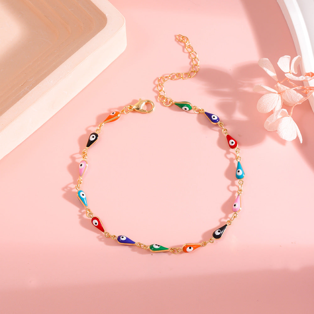 Colorful Evil Eye Charm Anklet Bowlift 1788164324