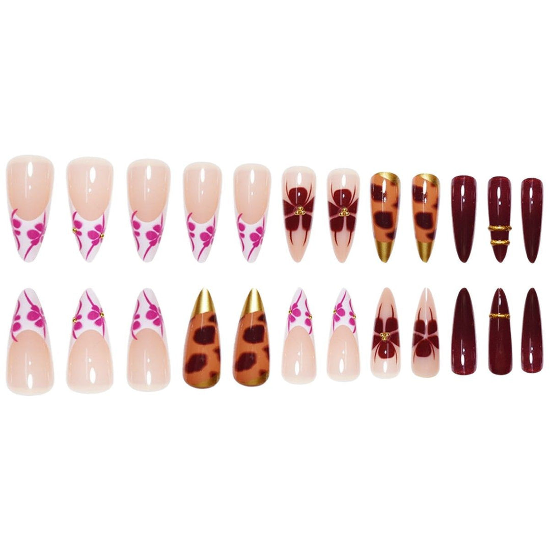 Artistic Long Stiletto Press-On Nail Extensions Bowlift