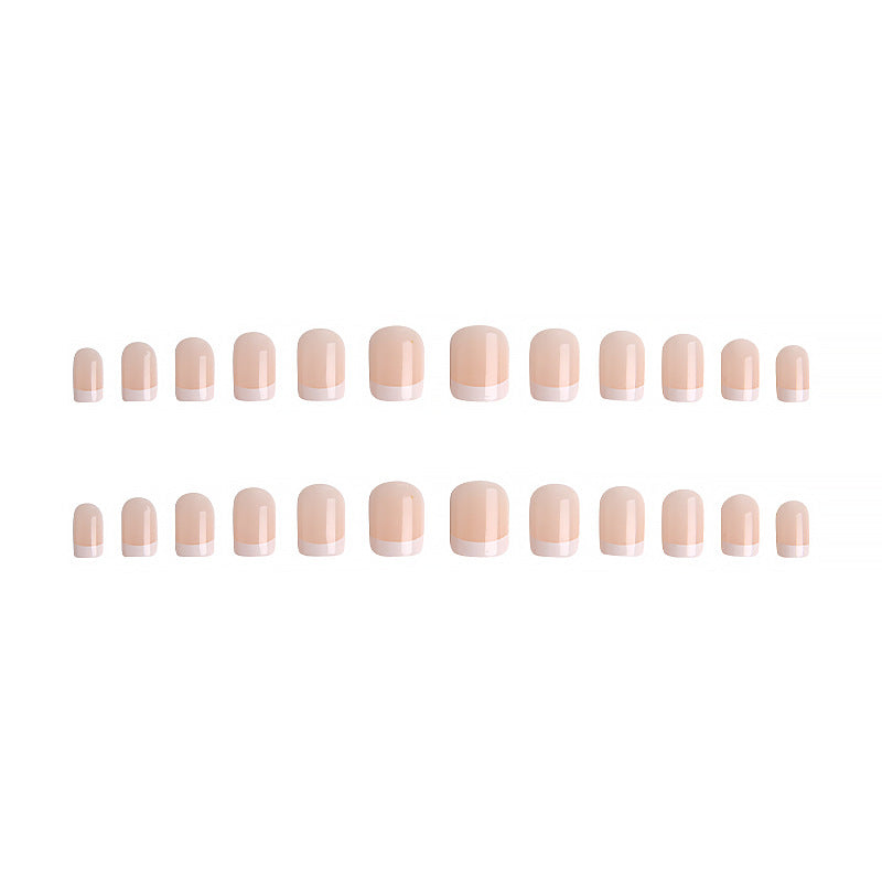 Artistic French Tip Artificial Nails Bowlift