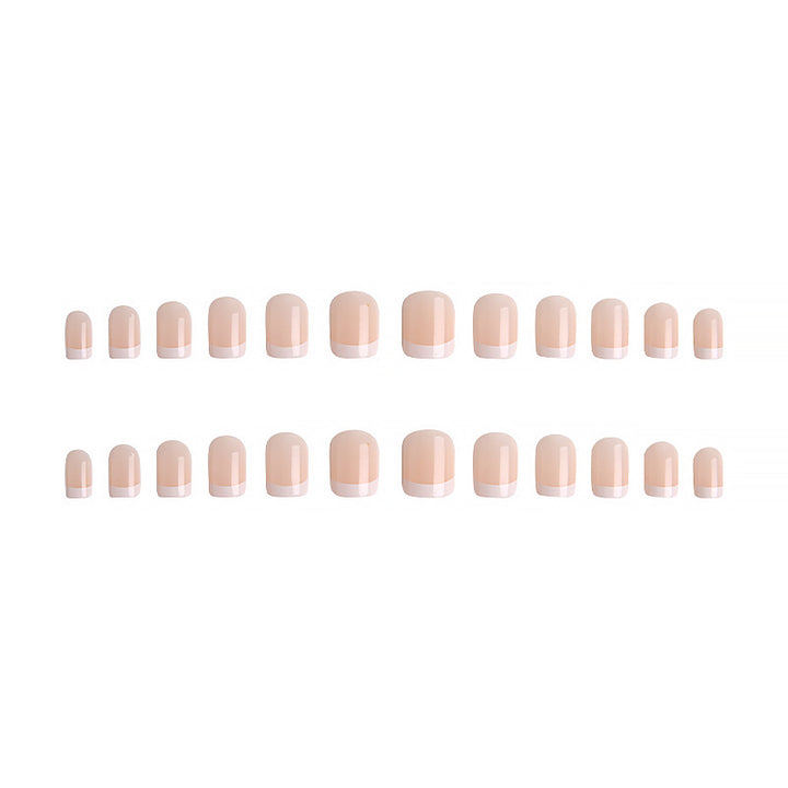 Artistic French Tip Artificial Nails Bowlift