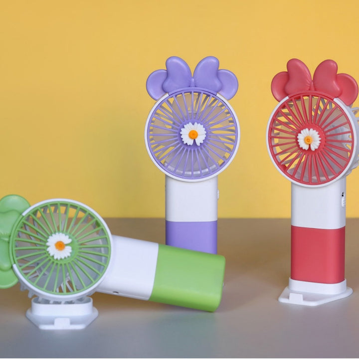 Unisex handheld fan with colorful design and adjustable tilt Bowlift